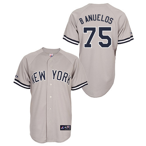 Manny Banuelos #75 Youth Baseball Jersey-New York Yankees Authentic Road Gray MLB Jersey